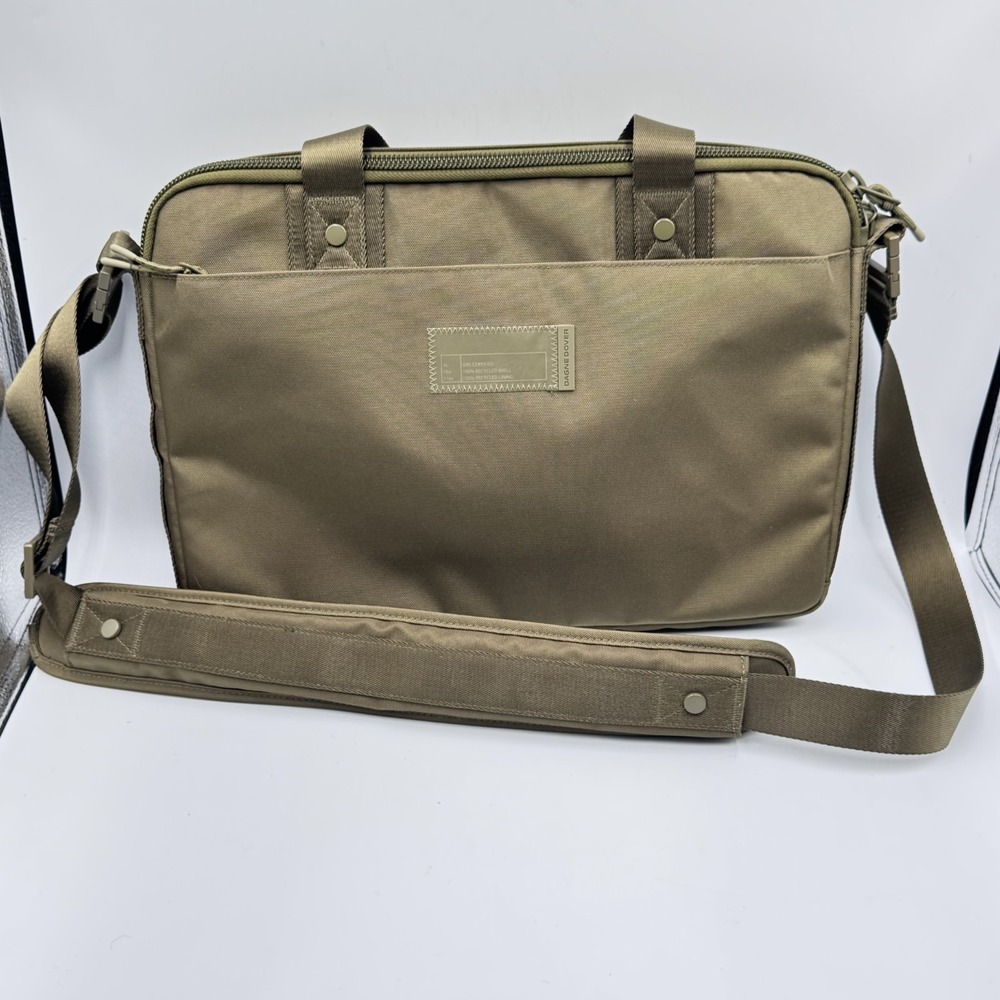 Rare Dagne Dover Designer Berlin Laptop Bag Crossbody Strap Green 2 Laptop 16x11